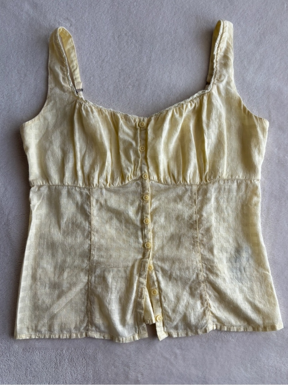 Hollister Yellow Button Through Blouse